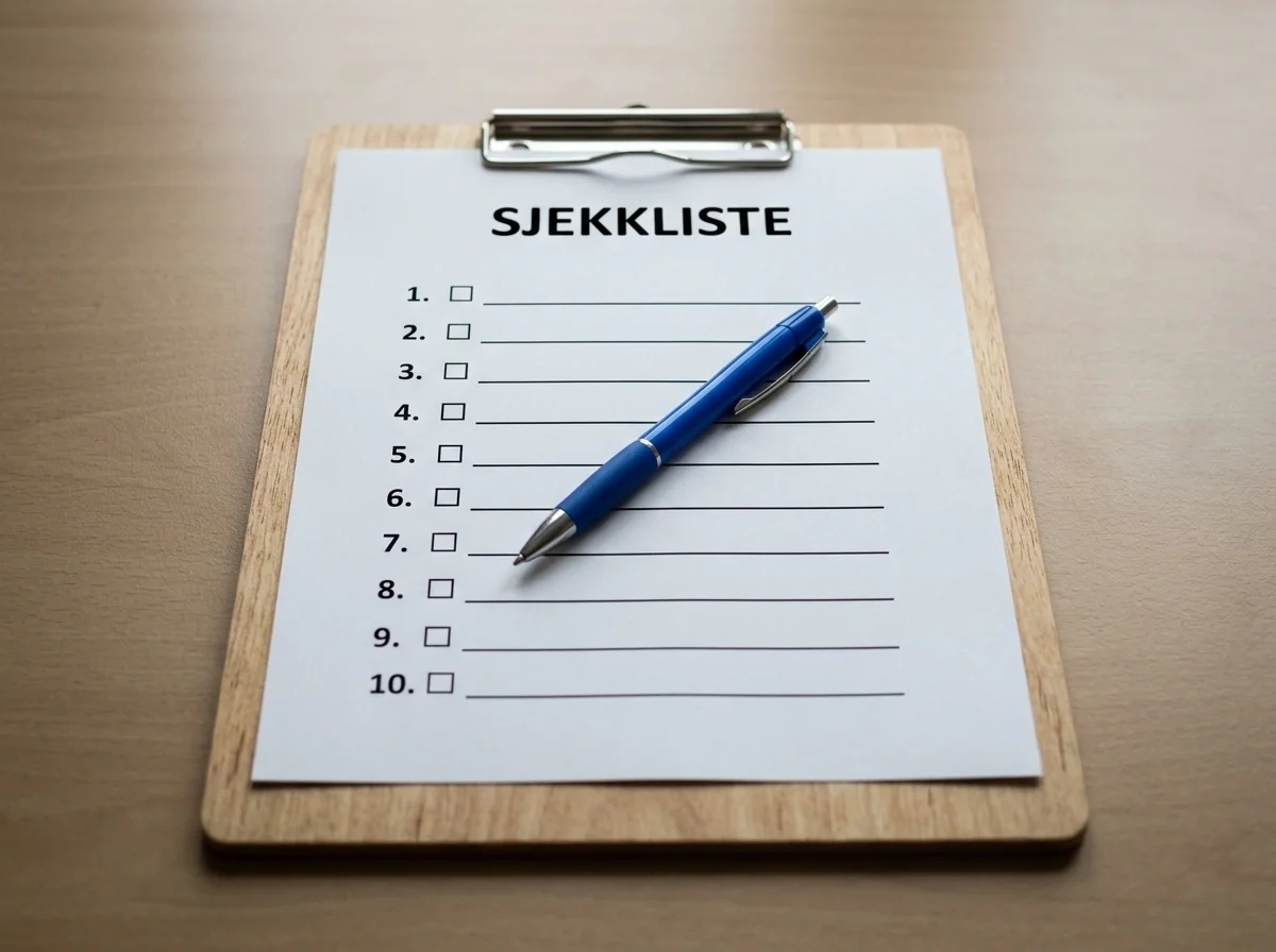 Sjekkliste for Mastercard-innskudd på betting i Norge